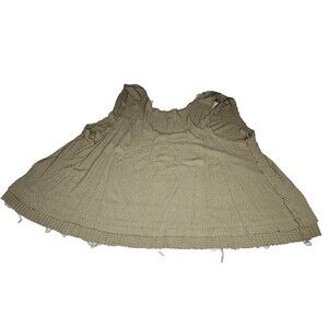 Free People We The Free Cropped Distressed Tank Top Olive Color Womens XS